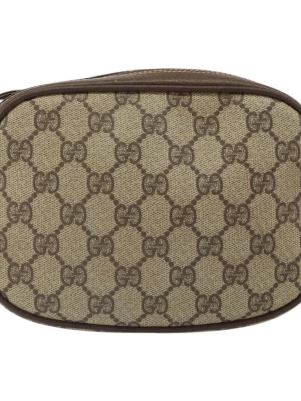 GUCCI GG Supreme Web Sherry Line Bag PVC Beige Gold 007 58 6112 1030 Auth 163653 - Picture 3 of 16